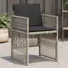 Image de Chaises De Jardin Avec Coussins Lot De 4 Gris Clair Poly Rotin Vidaxl