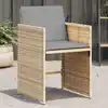 Image de Chaises De Jardin Avec Coussins Lot De 4 Mélange Beige Vidaxl
