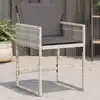 Image de Chaises De Jardin Avec Coussins Lot De 4 Gris Clair Poly Rotin Vidaxl