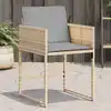 Image de Chaises De Jardin Avec Coussins Lot De 4 Mélange Beige Vidaxl