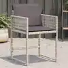 Image de Chaises De Jardin Avec Coussins Lot De 4 Gris Clair Poly Rotin Vidaxl