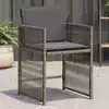 Image de Chaises De Jardin Avec Coussins Lot De 4 Gris Résine Tressée Vidaxl
