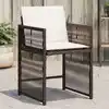 Image de Chaises De Jardin Avec Coussins Lot De 4 Marron Résine Tressée Vidaxl