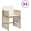 Image de Vidaxl chaises de jardin avec coussins lot de 4 beige résine tressée