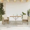 Image de vidaXL Ensemble de Bistro avec Coussins 3 pcs Chaises et Table de Patio Meubles de Terrasse Arrière-cour Extérieur Beige 365069