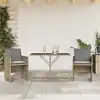 Image de Ensemble De Bistro 3 Pcs Coussins Mélange Beige Résine Tressée Vidaxl