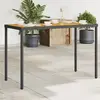 Image de Table De Jardin Avec Dessus En Bois D'acacia Noir 115x54x74 Cm Vidaxl