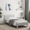 Image de Cadre De Lit Sans Matelas Avec Tête De Lit Gris Béton 75x190 Cm Vidaxl