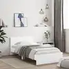 Image de Cadre De Lit Sans Matelas Avec Tête De Lit Blanc 100x200 Cm Vidaxl