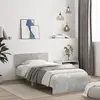 Image de Cadre De Lit Sans Matelas Avec Tête De Lit Gris Béton 100x200cm Vidaxl