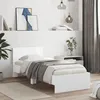 Image de vidaXL Cadre de lit sans matelas avec tête de lit blanc 90x200 cm 838624