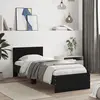 Image de Cadre De Lit Sans Matelas Avec Tête De Lit Noir 90x200 Cm Vidaxl