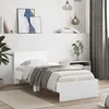 Image de vidaXL Cadre de lit sans matelas avec tête de lit blanc 90x190 cm 838652