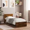 Image de Cadre De Lit Sans Matelas Avec Tête De Lit Chêne Fumé 90x190 Cm Vidaxl