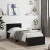 Image de Cadre De Lit Sans Matelas Avec Tête De Lit Noir 75x190 Cm Vidaxl