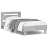 Image de Cadre De Lit Sans Matelas Avec Lumières Led Gris Béton 90x190cm Vidaxl