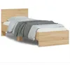 Image de vidaXL Cadre de lit sans matelas avec lumières LED 90x200 cm 838808