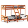 Image de Lit Superposé Sans Matelas 80x200/120x200 Cm Bois Massif Vidaxl