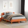 Image de Cadre De Lit Sans Matelas Cire Marron 140x200cm Bois Pin Massif Vidaxl