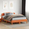 Image de Cadre De Lit Sans Matelas Cire Marron 120x200cm Bois Pin Massif Vidaxl