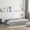 Image de Cadre De Lit Avec Tiroirs Sans Matelas Sonoma Gris 200x200 Cm Vidaxl