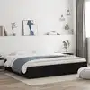 Image de Cadre De Lit Avec Tiroirs Sans Matelas Noir 180x200 Cm Vidaxl