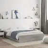 Image de Cadre De Lit Avec Tiroirs Sans Matelas Sonoma Gris 150x200 Cm Vidaxl