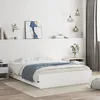 Image de vidaXL Cadre de Lit avec Tiroirs Lit Double avec Sommier à Lattes Lit Adulte Meuble de Chambre à Coucher Blanc 140x200 3207273