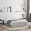 Image de Cadre De Lit Avec Tiroirs Sans Matelas Gris Béton 140x200 Cm Vidaxl