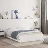 Image de Cadre De Lit Avec Tiroirs Sans Matelas Blanc 120x200 Cm Vidaxl