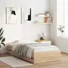 Image de Cadre De Lit Avec Tiroirs Sans Matelas Chêne Sonoma 90x200 Cm Vidaxl