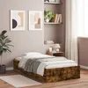Image de Cadre De Lit Avec Tiroirs Sans Matelas Chêne Fumé 90x200 Cm Vidaxl