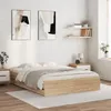 Image de Cadre De Lit Avec Tiroirs Sans Matelas Chêne Sonoma 140x190 Cm Vidaxl
