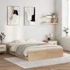 Image de vidaXL Cadre de lit avec tiroirs sans matelas chêne sonoma 140x190 cm 3207303