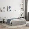 Image de Cadre De Lit Avec Tiroirs Sans Matelas Sonoma Gris 120x190 Cm Vidaxl