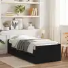 Image de Cadre De Lit Avec Tiroirs Sans Matelas Noir 90x190 Cm Vidaxl