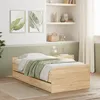Image de Cadre De Lit Avec Tiroirs Sans Matelas Chêne Sonoma 90x200 Cm Vidaxl