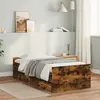 Image de Cadre De Lit Sans Matelas Chêne Fumé 75x190 Cm Vidaxl