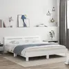 Image de Cadre De Lit Sans Matelas Blanc 160x200 Cm Vidaxl