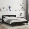 Image de Cadre De Lit Sans Matelas Noir 140x200 Cm Vidaxl