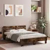 Image de Cadre De Lit Sans Matelas Chêne Fumé 120x200 Cm Vidaxl