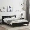 Image de Cadre De Lit Sans Matelas Noir 140x190 Cm Vidaxl