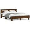 Image de vidaXL Cadre de lit sans matelas chêne marron 140x190 cm 3207440
