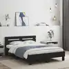 Image de Cadre De Lit Sans Matelas Noir 120x190 Cm Vidaxl