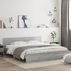 Image de Cadre De Lit Sans Matelas Sonoma Gris 200x200 Cm Vidaxl