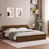 Image de Cadre De Lit Sans Matelas Chêne Marron 200x200 Cm Vidaxl