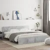 Image de Cadre De Lit Sans Matelas Gris Béton 180x200 Cm Vidaxl