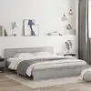 Image de Cadre De Lit Sans Matelas Sonoma Gris 160x200 Cm Vidaxl