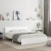Image de Cadre De Lit Sans Matelas Blanc 150x200 Cm Vidaxl