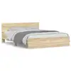 Image de Vidaxl cadre de lit sans matelas chêne sonoma 150x200 cm